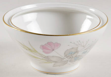 Parisian Spring White (Gold Trim) Sugar Bowl No Lid