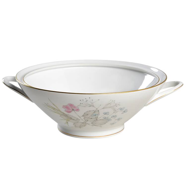 Parisian Spring White (Gold Trim) Round Vegetable No Lid