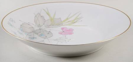 Parisian Spring White (Gold Trim) Large Coupe Soup Bowl