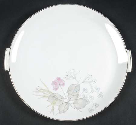 Parisian Spring White (Gold Trim) Handled Cake Plate