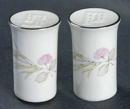 Parisian Spring White (Platinum Trim) Salt & Pepper Set