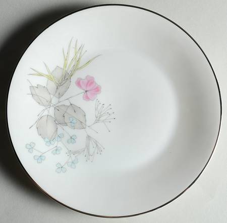 Parisian Spring White (Platinum Trim) Salad Plate