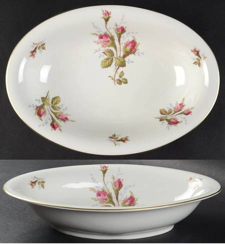 Petal Lane 10" Oval Vegetable Bowl