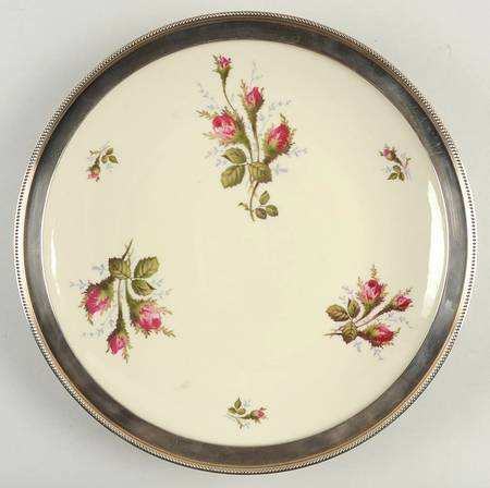 Petal Lane Sterling Rim Dinner Plate