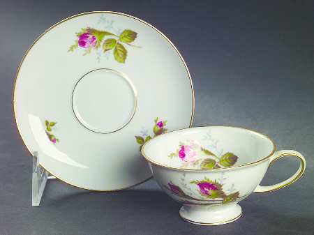 Petal Lane Footed Demitasse Cup & Saucer Set
