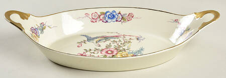 Phoenix (U.S. Zone, Gold Trim & Verge) 15" Oval Baker