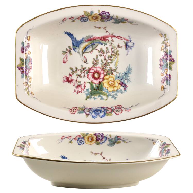 Phoenix (U.S. Zone, Gold Trim & Verge) 10" Oval Vegetable Bowl