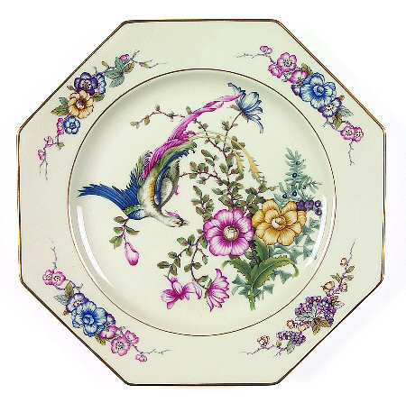 Phoenix (U.S. Zone, Gold Trim & Verge) Octagonal Luncheon Plate