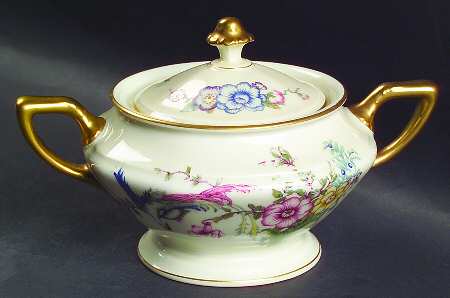 Phoenix (U.S. Zone, Gold Trim & Verge) Sugar Bowl & Lid