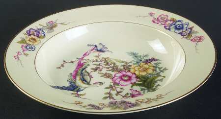 Phoenix (U.S. Zone, Gold Trim & Verge) Rim Soup Bowl
