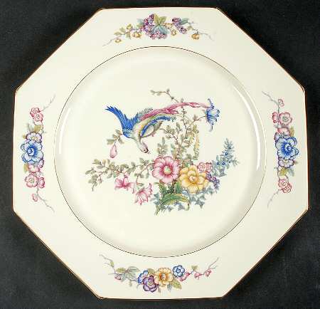 Phoenix (U.S. Zone, Gold Trim & Verge) 13" Chop Plate (Round Platter)