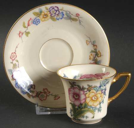 Phoenix (U.S. Zone, Gold Trim & Verge) Flat Demitasse Cup & Saucer Set by Rosenthal - Continental