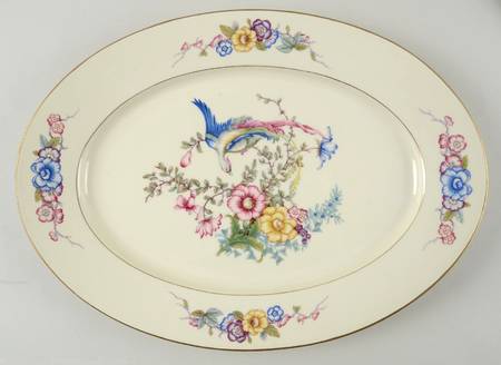 Phoenix (U.S. Zone, Gold Trim & Verge) 15" Oval Serving Platter