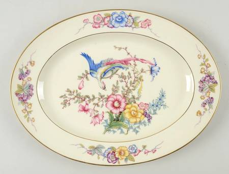 Phoenix (U.S. Zone, Gold Trim & Verge) 13" Oval Serving Platter