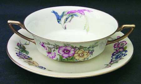 Phoenix (Winifred Shape) Flat Cream Soup Bowl & Saucer Set by Rosenthal - Continental