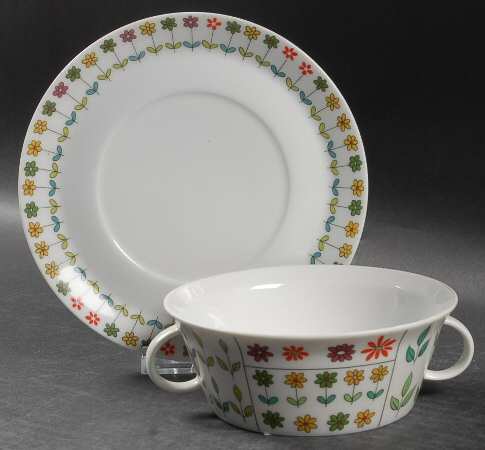 Piemonte Flat Cream Soup Bowl & Saucer Set
