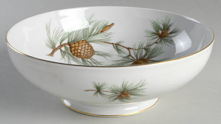 Pine Needles 9" Round Vegetable Bowl
