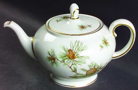 Pine Needles Teapot & Lid