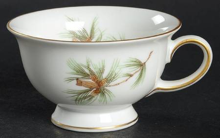 Pine Needles Footed Demitasse Cup