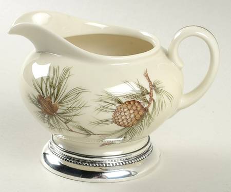 Pine Needles Sterling Base Mini Creamer