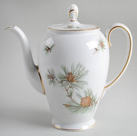 Pine Needles Coffee Pot & Lid