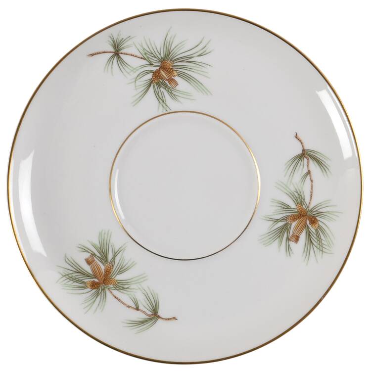 Pine Needles Saucer for Cream Soup Bowl