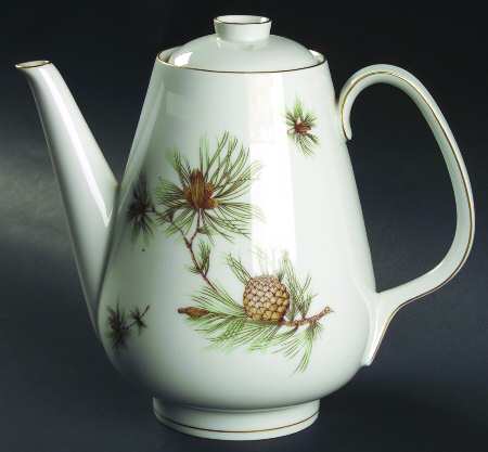 Pine Needles Coffee Pot & Lid