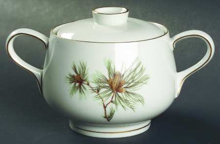 Pine Needles Sugar Bowl & Lid