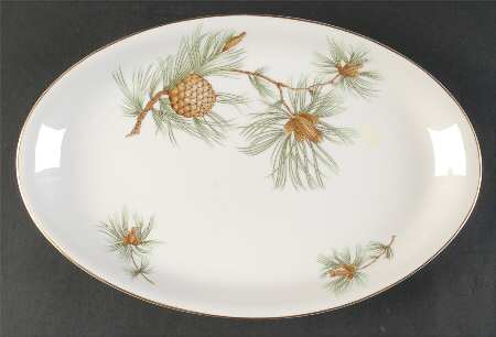 Pine Needles 13" Oval Serving Platter