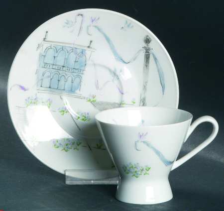 Plaza Footed Demitasse Cup & Saucer Set