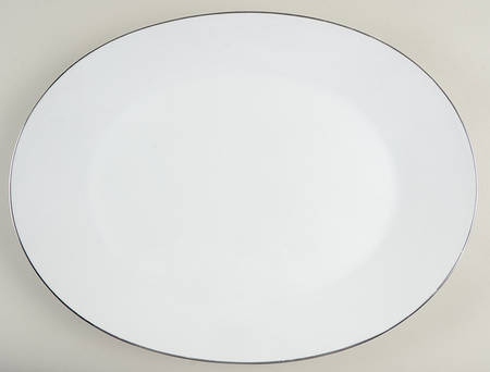 Platinum Band (Rhythm Shape) 17" Oval Serving Platter