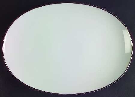 Platinum Band (Rhythm Shape) 13" Oval Serving Platter