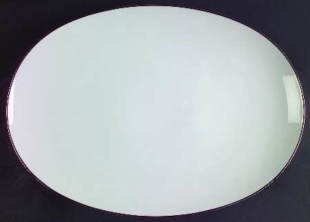 Platinum Band (Rhythm Shape) 15" Oval Serving Platter