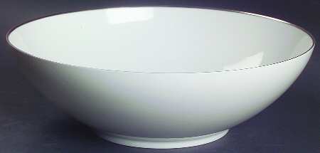 Platinum Band (Rhythm Shape) 8" Round Vegetable Bowl