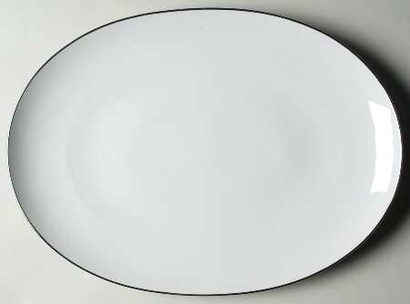 Platinum Band (Rhythm Shape) 16" Oval Serving Platter