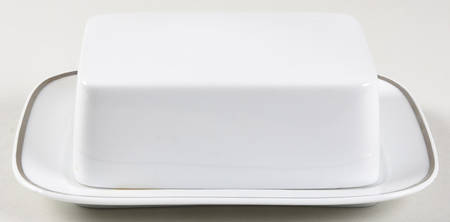 Platinum Band Linear Shape Square Covered Butter