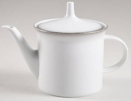 Platinum Band Linear Shape Teapot & Lid