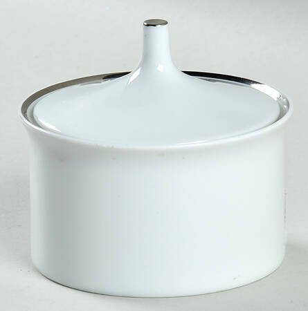 Platinum Band Linear Shape Mini Sugar Bowl & Lid