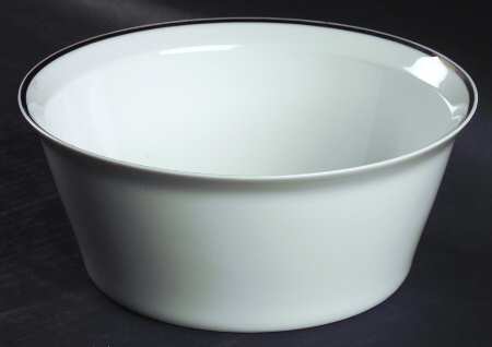 Platinum Band Linear Shape 6" Round Vegetable Bowl