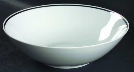 Platinum Band Linear Shape 8" Round Vegetable Bowl