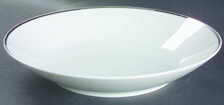 Platinum Band Linear Shape Large Coupe Soup Bowl