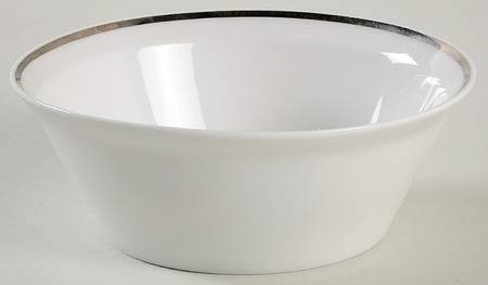 Platinum Band Linear Shape Fruit/Dessert (Sauce) Bowl