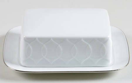 Platinum Band (Lotus Shape) Rectangular Covered Butter