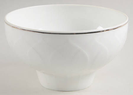 Platinum Band (Lotus Shape) 6" Round Vegetable Bowl