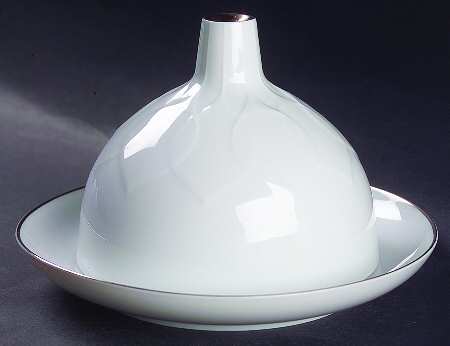 Platinum Band (Lotus Shape) Round Covered Butter