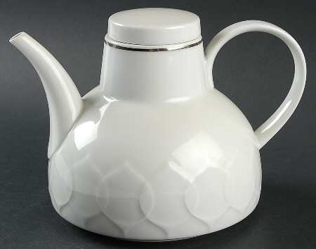 Platinum Band (Lotus Shape) Teapot & Lid