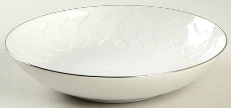 Platinum Band (Lotus Shape) Coupe Soup Bowl