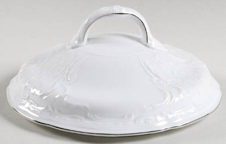 Platinum Band (Sanssouci, White) Lid for Round Vegetable