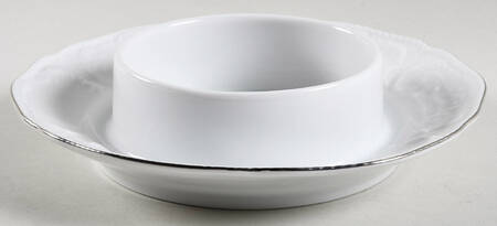 Platinum Band (Sanssouci, White) Round Butter No Lid