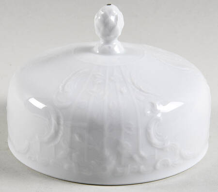Platinum Band (Sanssouci, White) Lid for Round Butter